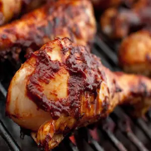spit_braai_chicken_on_the_grill BBQ Chicken piece on a South African open fire braai at a Spit Braai event in Durbanville, Cape Town, created by SpitMeister